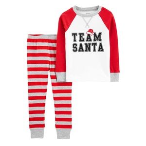 Carter’s Snug Fit Cotton “Team Santa” Pajamas